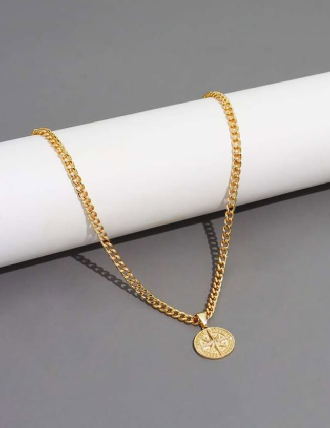 Gold Compass Necklace