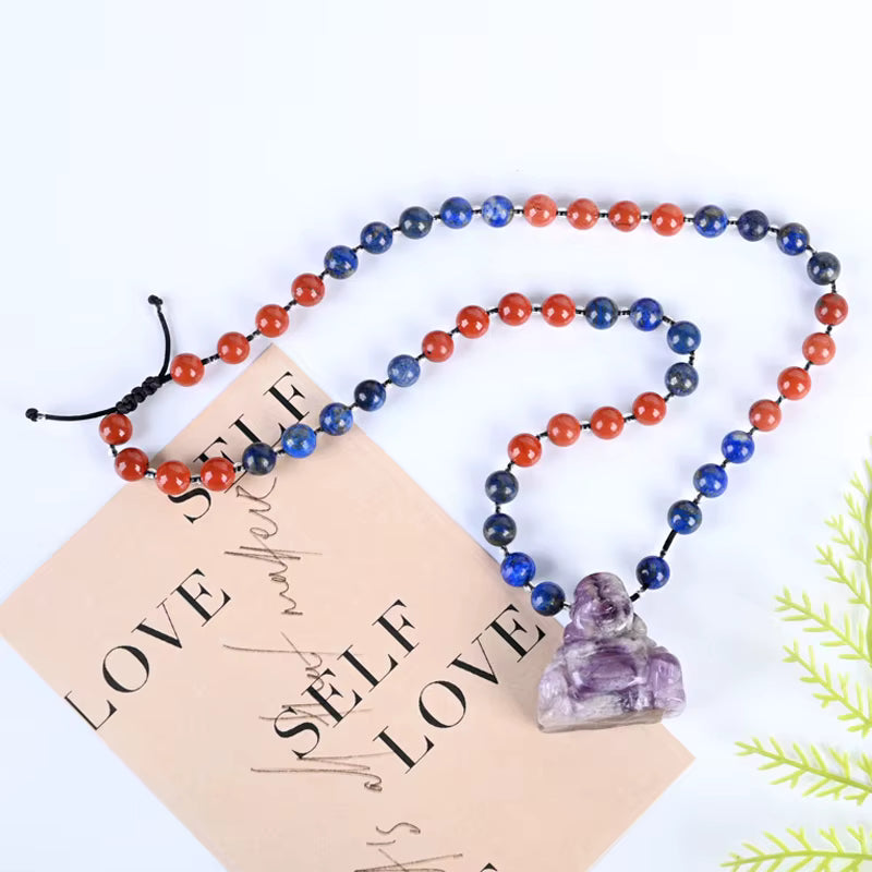 Purple Buddha Necklace